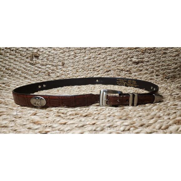 Zep-Pro Alabama Crimson Tide Men's Collegiate Croc Leather Belt Size 42 - Picture 3 of 7